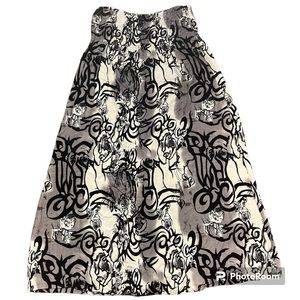 Time and a half black cream and gray maxi dress size 3X